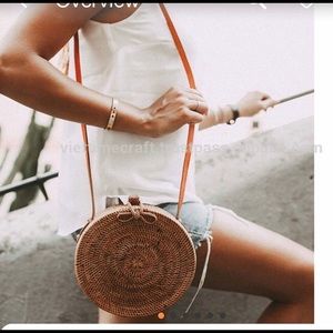 Rattan Round Purse